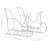3 Piece Reindeer and Sleigh Lighted Display Set