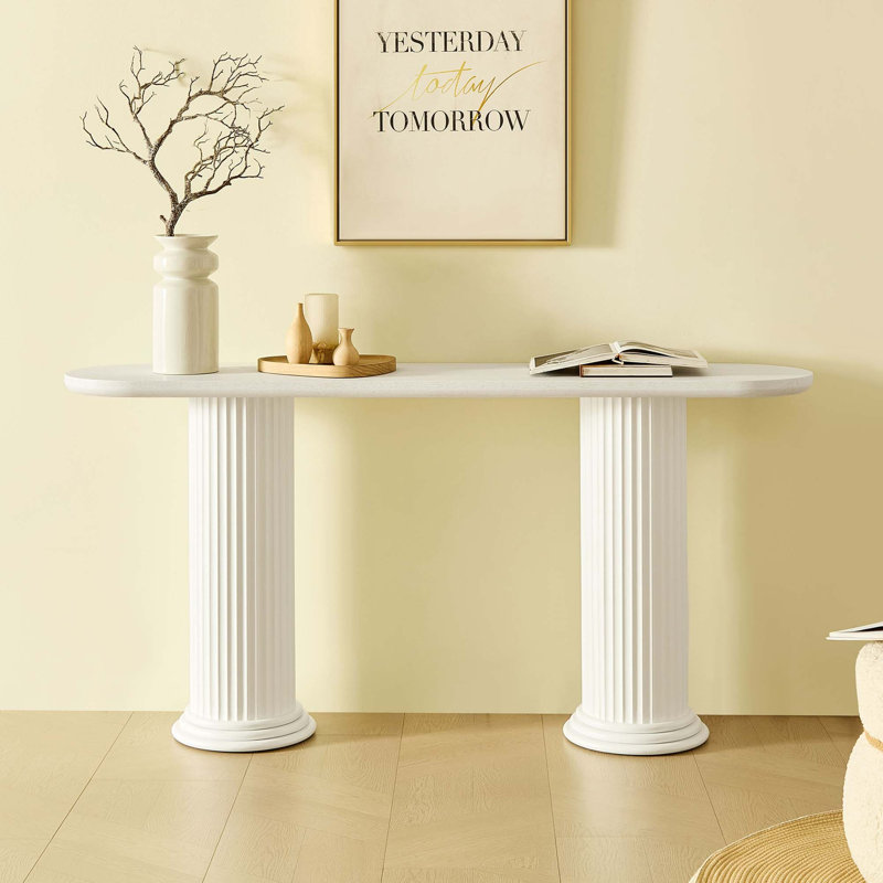 Console élégante au design multifonctionnel, White