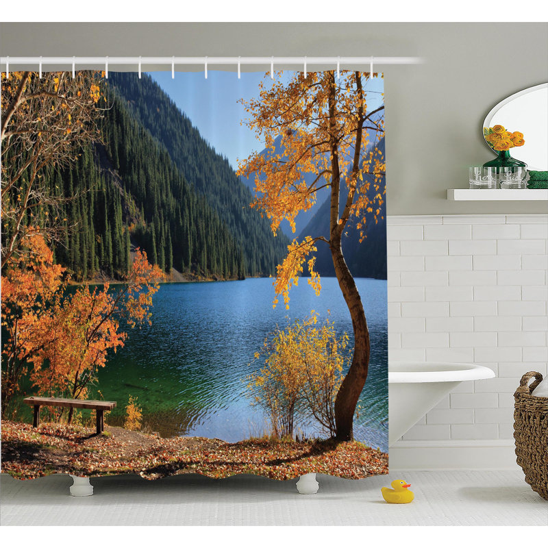 Clovis Shower Curtain with Hooks Included, 84" H x 69" W