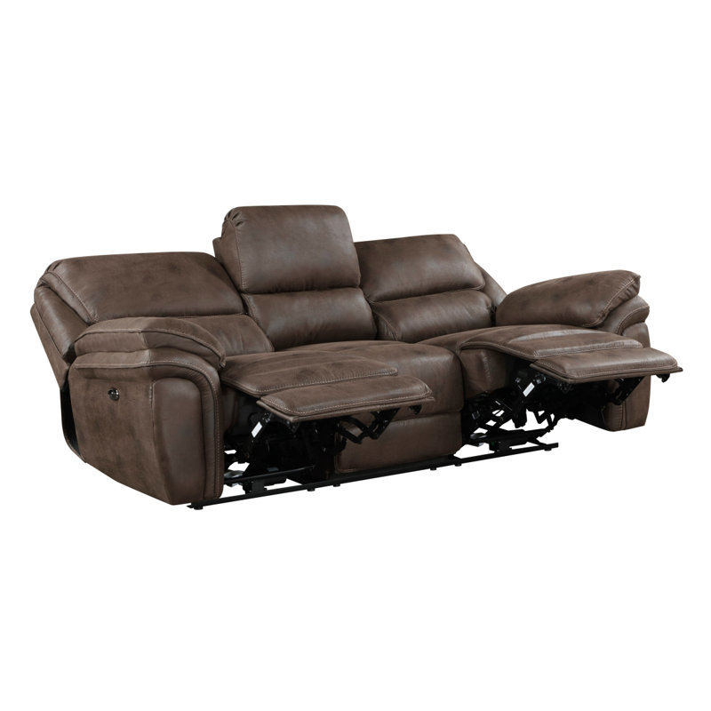 Canapé inclinable électrique moderne, Brun
