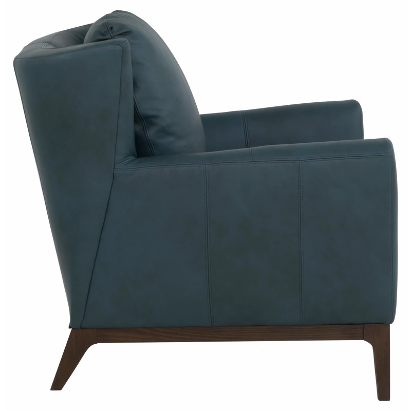Ballast Leather Wingback Chair, Espresso, 1115 Saddle