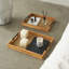 Grands plateaux rectangulaires en rotin naturel Ascano