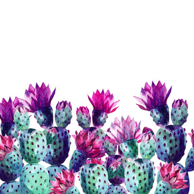 Watercolor Cactus by Andrewsoundarajan - Wrapped Canvas Painting