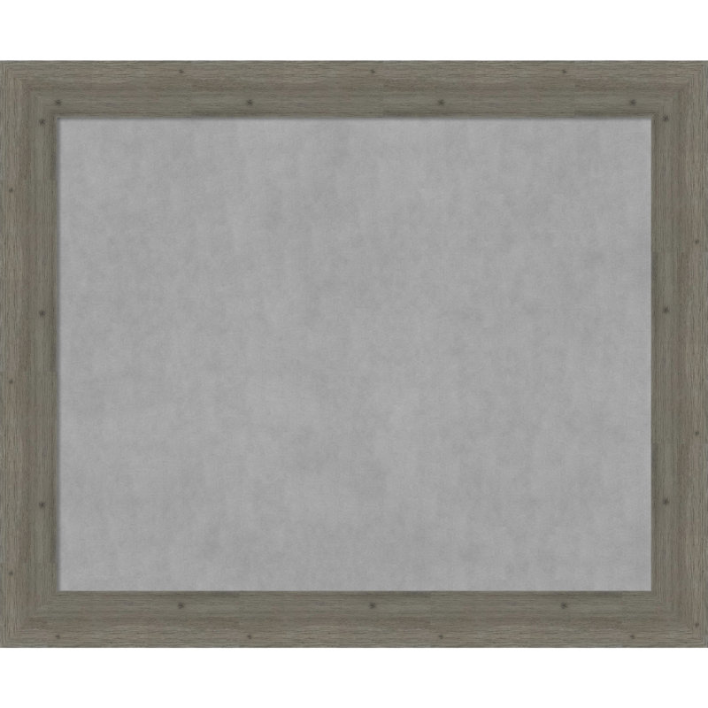 Tableau d'affichage mural magnétique Keyla, Gris vieilli, 39" H x 47" W
