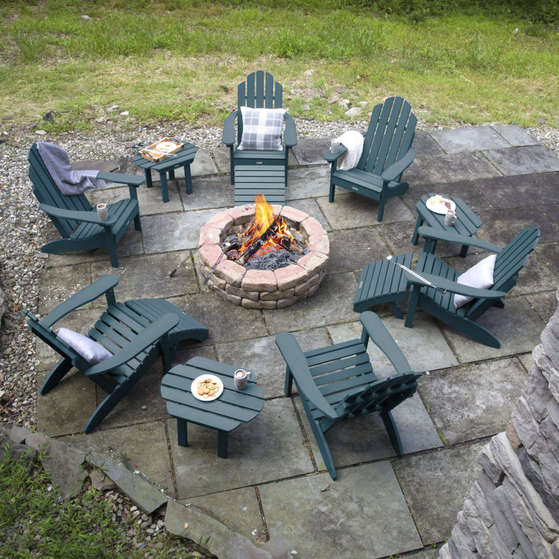 Anette 6 - Person Patio Conversation Set, Nantucket Blue