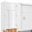 Lit escamotable escamotable moderne Junoa avec grand canapé, tablettes et armoires de rangement, double éclairage-126554000