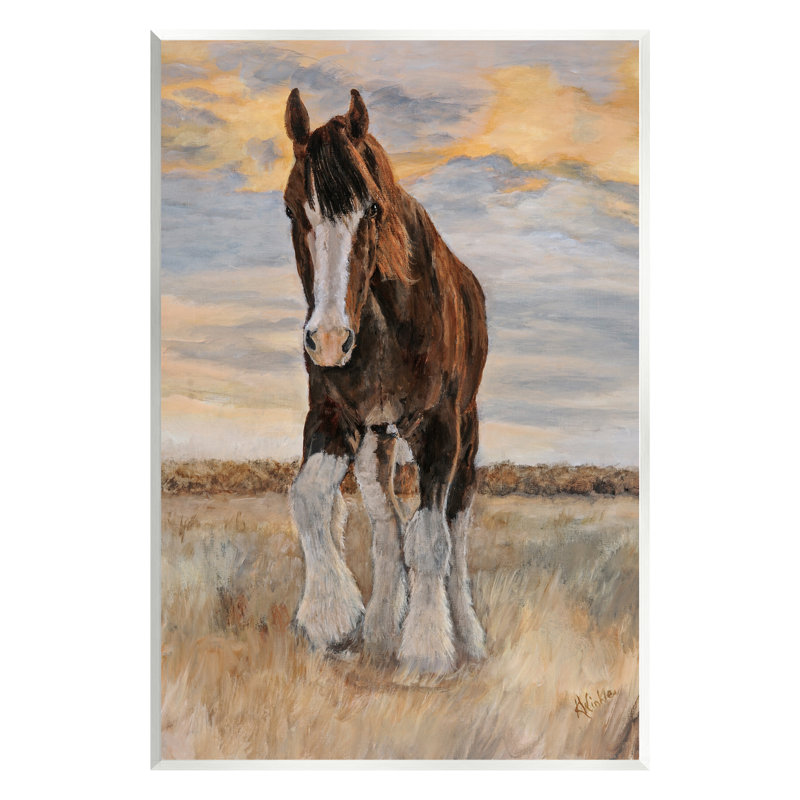 Colt Horse Farmhouse Animal - Peinture, H 15 po x l 10 po x P 0,5 po, Bois