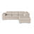 104" L Shape Sectional Sleeper Sofa 2 in 1 Convertible Sleeper Sofa With Pull Out Bed And 2 Stools-1437924079