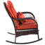 Chaise berçante en osier avec coussin Myrtlewood