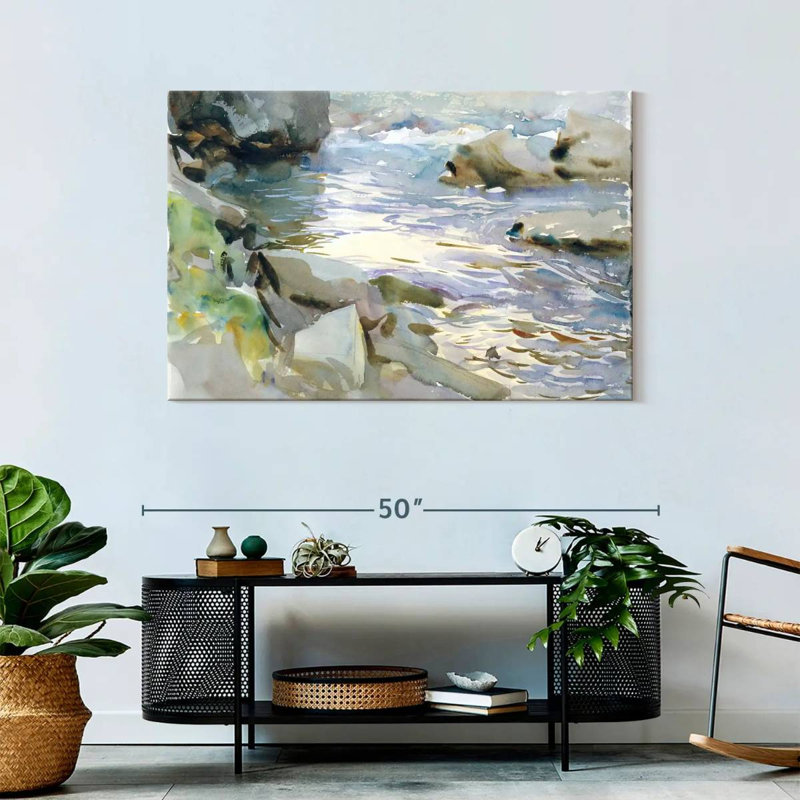 Alvord Stream and Rocks, 1901-1908, H 30 po x l 45 po