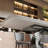 Black Rectangular Marble Stainless Steel Dining Table-134966254