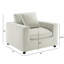 Fauteuil moderne ivoire