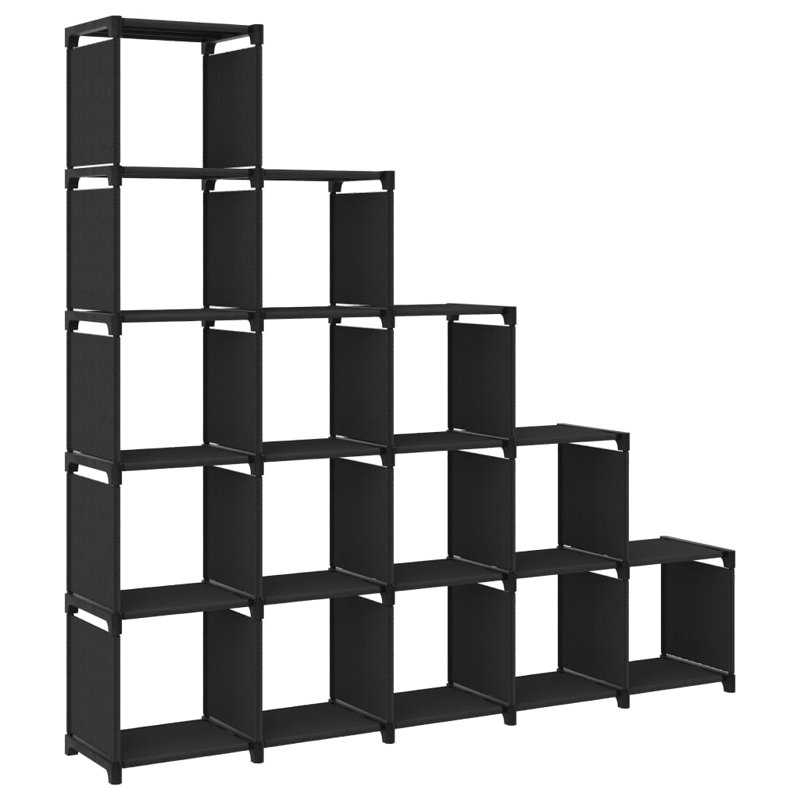 Ammarah 103cm W Metal Shelving Unit, Black