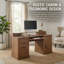 Bureau de ferme 59 po avec station de charge, porte de grange et armoire de rangement 59 po-927679565