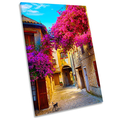 Old Mediterranean Town - Wrapped Canvas Print