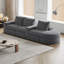Canapé modulaire incurvé en chenille de 99 pouces avec méridienne, canapé modulaire rembourré en forme de L avec sièges profonds, canapé modulaire en chenille pour le salon et la chambre à coucher, aucun assemblage requis-1485961797