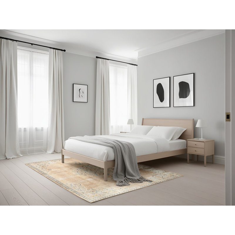 Tapis traditionnel gris / noir Tineo, Rectangle 5 pi x 7 pi