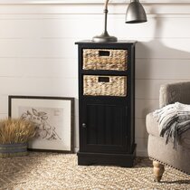 Storage Cabinet with 2 Drawers & 4 Removable Baskets for Living