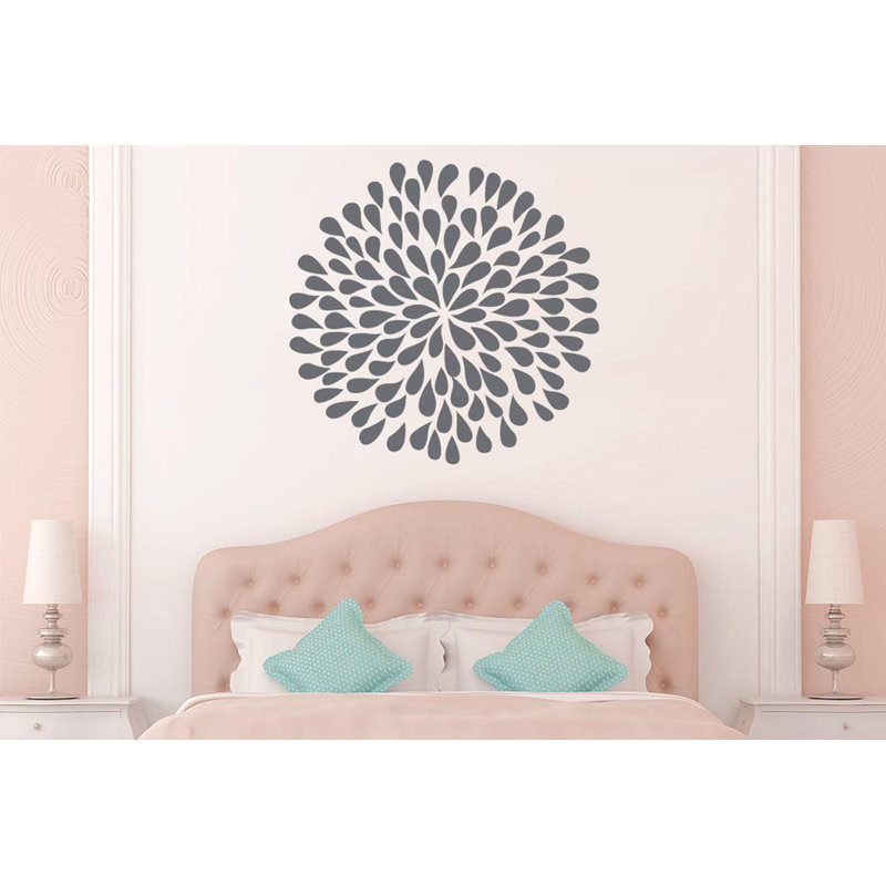Plants & Flowers Wall Decal, Grey