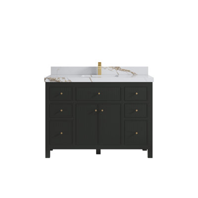 Sonoma 48 po X P 22 po De salle de bain Quartz doré Calacatta