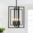 4 - Light Dimmable Industrial Square/Rectangle Lantern Chandelier For Kitchen Island Dining Room Foyer Hallway-108236768