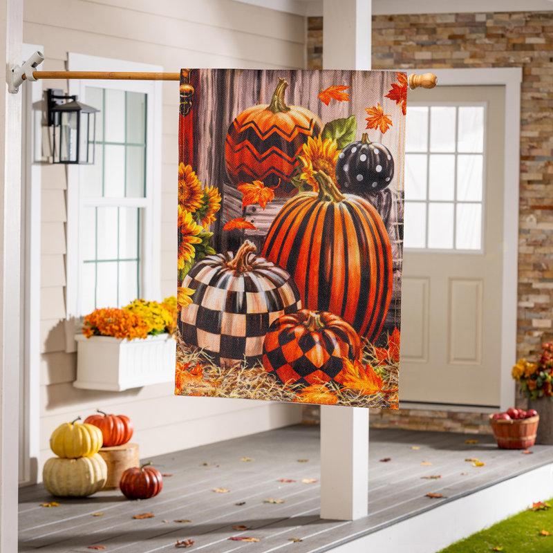 Drapeau d'automne des citrouilles
