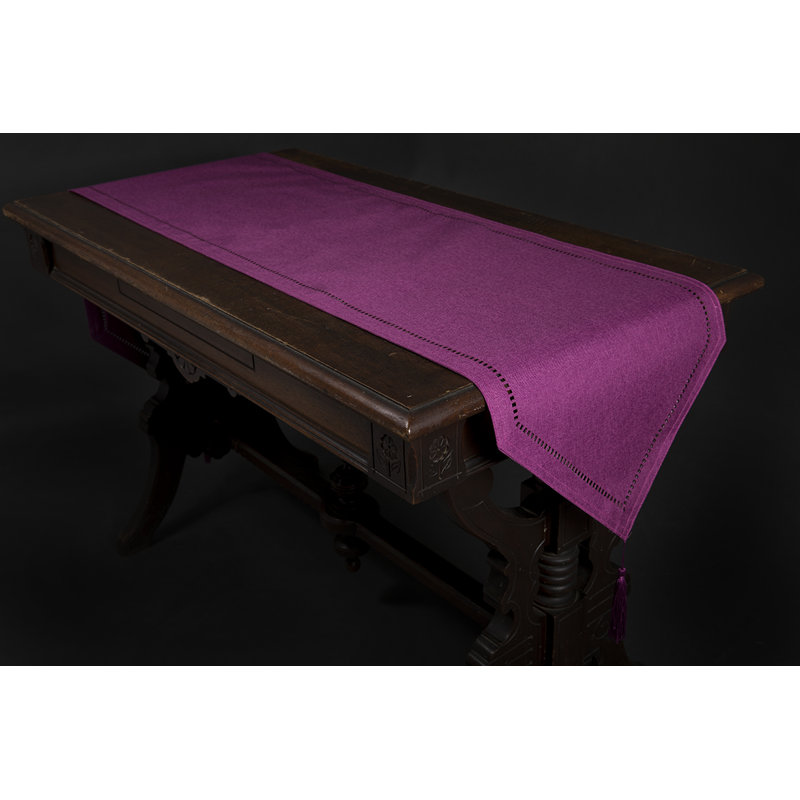 Chemin de table Ahmyla, L 90 po x l 16 po, Prune