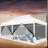 10'x20' Heavy Duty Canopy Tent, Pop up Gazebo with Netting Screened-104652023
