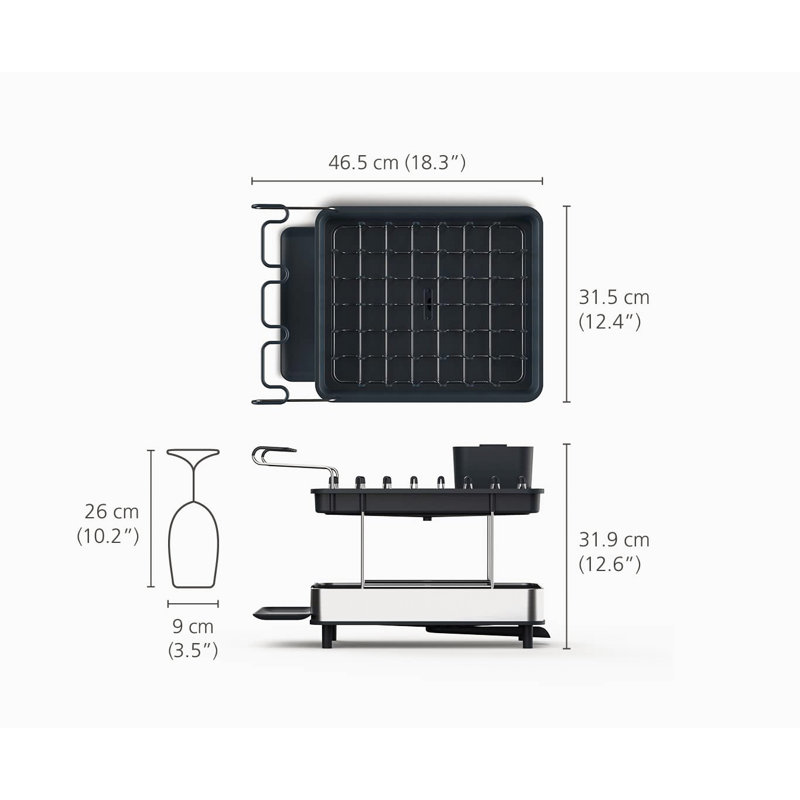 Thale Adjustable Stainless Steel Dish Rack