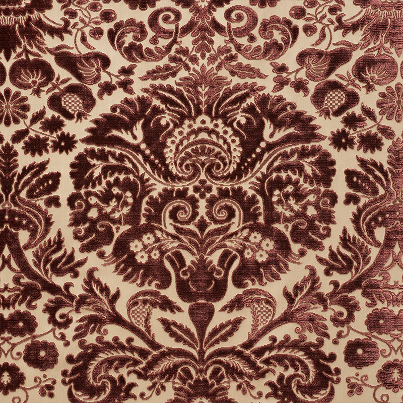 Tissu en velours Morimont, Bois de rose