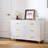 Six Drawers, Golden Straight Aluminum Handle, Golden Triangle Legs, White Locker