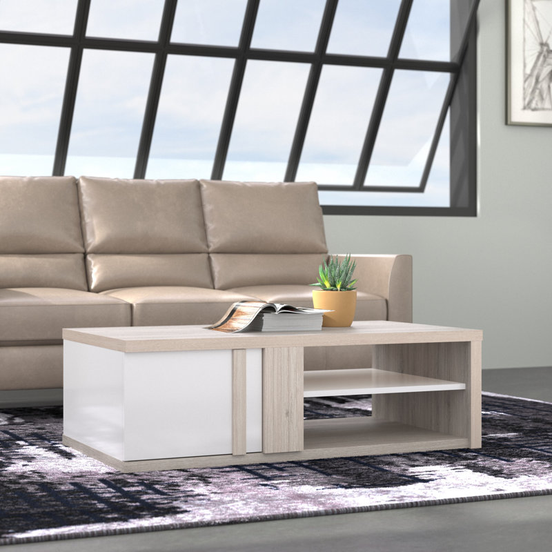 Aletta Pedestal Coffee Table with Storage