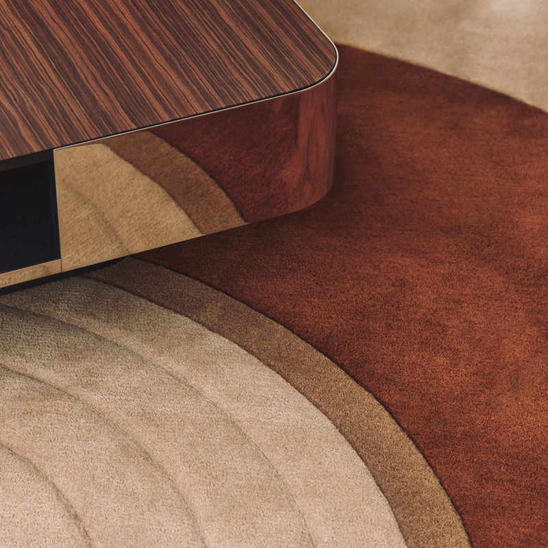Bijoux Handmade Tencel and Wool Area Rug, Novelty 5'7" x 9'10"