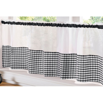 Rosas Gingham Slot Top Sheer Voile Panel