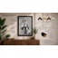 Unicorn in Charcoal Minimalist - Framed Print-1968376311-1968376305