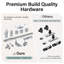 Porte pliante double en bois manufacturé à double porte en verre manufacturé 48 po x 80 po LuminaMatte ™ 3 pièces avec quincaillerie d'installation-72658656