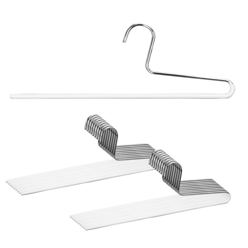 Cintre standard en métal antidérapant, Blanc