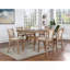 Ensemble de 2 chaises à hauteur de comptoir de style transitionnel et siège en bois massif beige