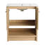30" Freestanding Bathroom Vanity Whit Ceramic Sink, 2-Soft Closing Door, Plywood