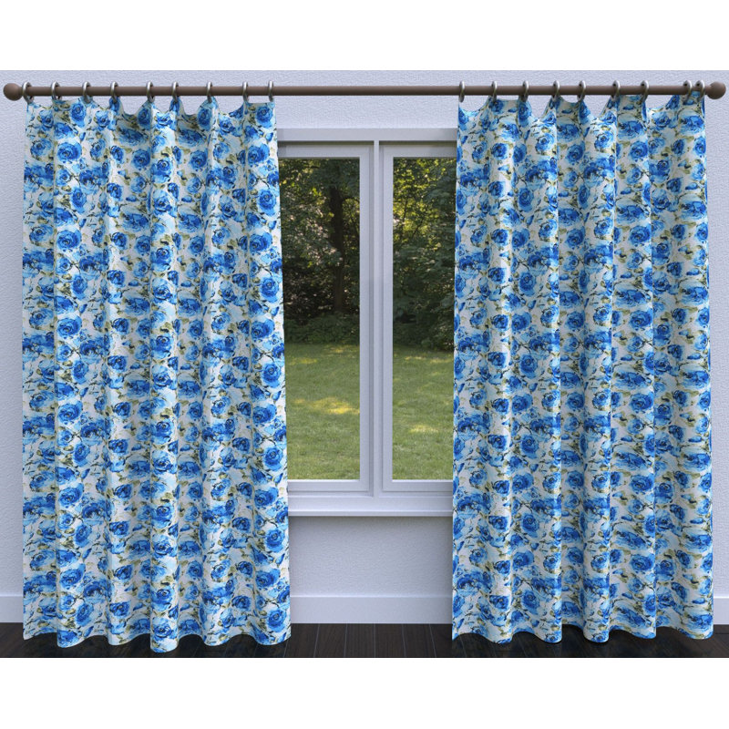 Tissu d’impression roses, Bleu