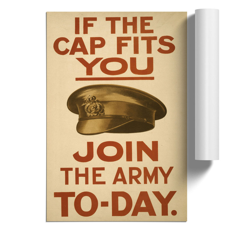 Vintage Join The Army - No Frame Print, 59cm H x 42cm W x 0.1cm D
