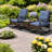 Durable Patio Dining Sets With Steel And Rattan, Modern Style For Home And Balcony