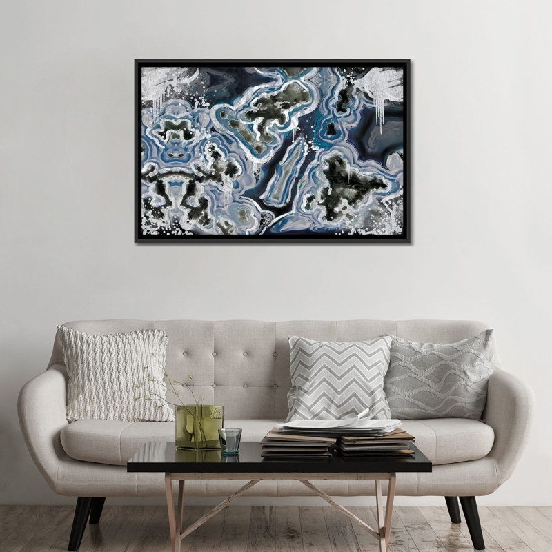 Royal Royal Geode, impression sur toile tendue, Toile avec cadre noir, Pas de tapis, H 32 po x l 48 po x P 1,5 po