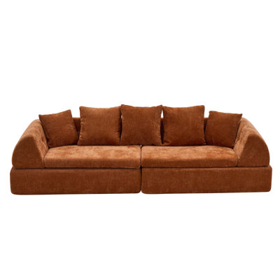 Cloud Modular Sectional Sofa with Deep Fluffy Seat, No Assembly Required
