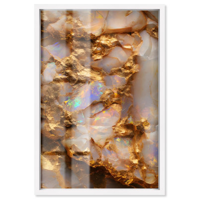 Décoration murale Mythic Gleam Shadowbox Print Geode par Art Remedy