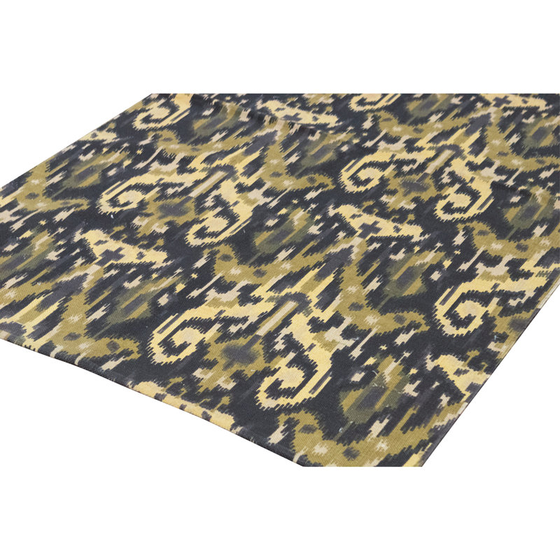 Tapis rectangulaire en laine à tissage plat