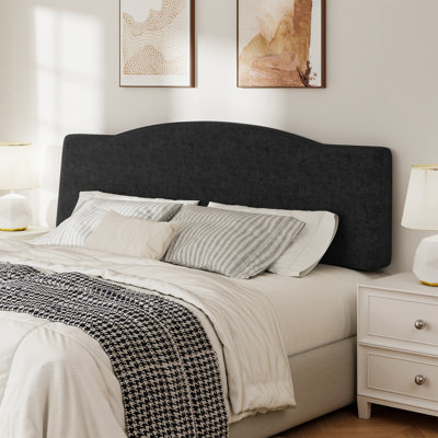 Upholstered Linen Headboard with Adjustable Height