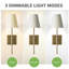 Applique murale rechargeable Bell + Howell avec abat-jour en tissu et fonctions à intensité variable-128517701