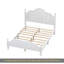 Cadre de lit double avec tête de lit, cadre de lit rétro avec support à lattes, cadre de lit double plateforme, aucun sommier requis, assemblage facile, blanc-13283846-13283845