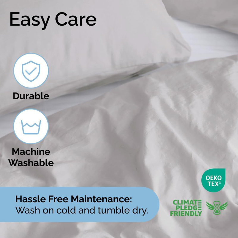 Premium 3-Piece Duvet Cover Set - Hotel Quality Soft & Cooling Comforter Cover With Zipper & Matching Pillowcases, Full